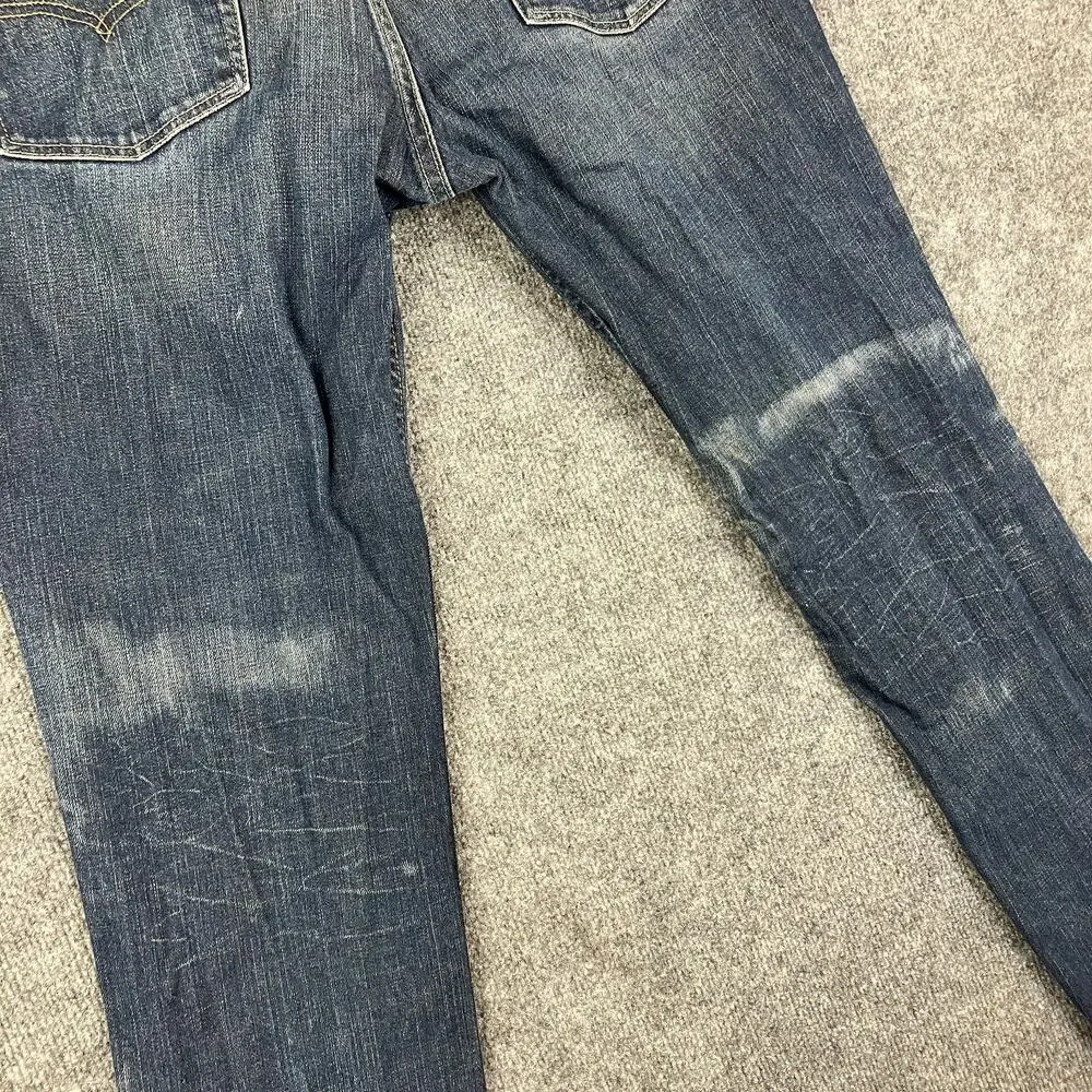 Levi's 511 Men's Jeans Size 34x30 Dark Wash Straight Leg Distressed Denim Casual